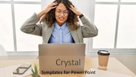  Presentation with beautiful hispanic woman - Theme having beautiful-hispanic-business-woman-sitting background and a coral colored foreground