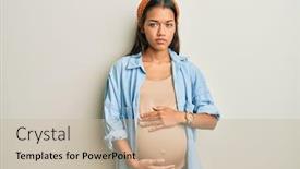  Presentation with hispanic pregnant - PPT layouts with beautiful-hispanic-woman-expecting background and a soft green colored foreground