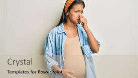  Presentation with hispanic pregnant - Audience pleasing PPT layouts consisting of beautiful-hispanic-woman-expecting backdrop and a soft green colored foreground