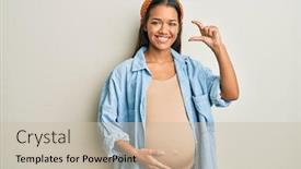  Presentation with hispanic pregnant - Slide deck consisting of beautiful-hispanic-woman-expecting background and a soft green colored foreground