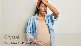  Presentation with hispanic pregnant - Cool new slide set with beautiful-hispanic-woman-expecting backdrop and a soft green colored foreground