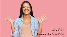  Presentation with hispanic pregnant - Audience pleasing slide deck consisting of beautiful-hispanic-woman-expecting backdrop and a coral colored foreground