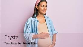  Presentation with hispanic pregnant - PPT layouts with beautiful-hispanic-woman-expecting background and a soft green colored foreground