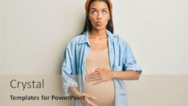  Presentation with hispanic pregnant - Slide set enhanced with beautiful-hispanic-woman-expecting background and a coral colored foreground