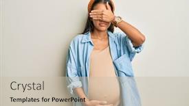  Presentation with hispanic pregnant - Beautiful theme featuring beautiful-hispanic-woman-expecting backdrop and a soft green colored foreground