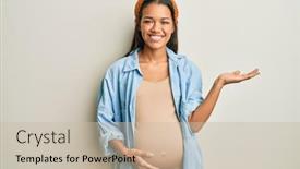  Presentation with hispanic pregnant - PPT layouts with beautiful-hispanic-woman-expecting background and a soft green colored foreground