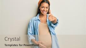  Presentation with hispanic pregnant - PPT layouts consisting of beautiful-hispanic-woman-expecting background and a soft green colored foreground