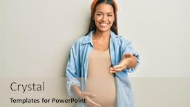  Presentation with hispanic pregnant - Audience pleasing PPT layouts consisting of beautiful-hispanic-woman-expecting backdrop and a soft green colored foreground
