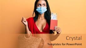  Presentation with beautiful hispanic woman - Amazing presentation theme having beautiful-hispanic-woman-going backdrop and a gold colored foreground