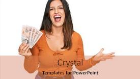  Presentation with beautiful hispanic woman - PPT theme with beautiful-hispanic-woman-holding-10 background and a coral colored foreground