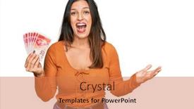  Presentation with beautiful hispanic woman - Cool new slides with beautiful-hispanic-woman-holding-20 backdrop and a coral colored foreground