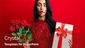  Presentation with beautiful hispanic woman - Slide deck consisting of beautiful-hispanic-woman-holding-anniversary background and a tawny brown colored foreground