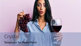  Presentation with beautiful hispanic woman - Amazing presentation theme having beautiful-hispanic-woman-holding-branch backdrop and a light blue colored foreground