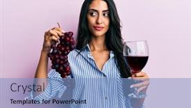  Presentation with beautiful hispanic woman - Amazing presentation theme having beautiful-hispanic-woman-holding-branch backdrop and a light blue colored foreground