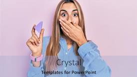  Presentation with beautiful hispanic woman - Presentation theme featuring beautiful-hispanic-woman-holding-makeup background and a  colored foreground