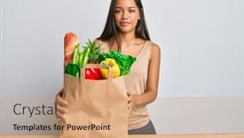  Presentation with beautiful hispanic woman - Slide deck featuring beautiful-hispanic-woman-holding-paper background and a coral colored foreground