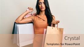  Presentation with beautiful hispanic woman - PPT layouts consisting of beautiful-hispanic-woman-holding-shopping background and a coral colored foreground
