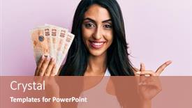  Presentation with beautiful hispanic woman - Amazing PPT layouts having beautiful-hispanic-woman-holding-united backdrop and a coral colored foreground