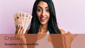  Presentation with beautiful hispanic woman - Audience pleasing presentation design consisting of beautiful-hispanic-woman-holding-united backdrop and a red colored foreground