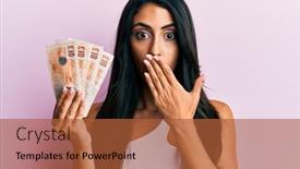  Presentation with beautiful hispanic woman - Amazing presentation theme having beautiful-hispanic-woman-holding-united backdrop and a red colored foreground