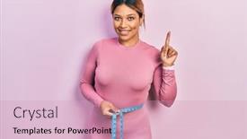  Presentation with beautiful hispanic woman - Theme consisting of beautiful-hispanic-woman-using-tape background and a coral colored foreground