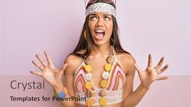  Presentation with beautiful hispanic woman - Theme with beautiful-hispanic-woman-wearing-bohemian background and a coral colored foreground