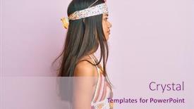  Presentation with bohemian - Audience pleasing presentation theme consisting of beautiful-hispanic-woman-wearing-bohemian backdrop and a lemonade colored foreground