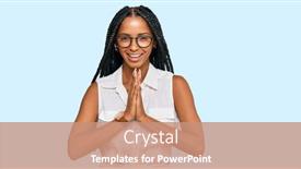  Presentation with beautiful hispanic woman - Slide set with beautiful-hispanic-woman-wearing-casual background and a coral colored foreground