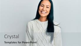  Presentation with beautiful hispanic woman - Cool new PPT layouts with beautiful-hispanic-woman-wearing-casual backdrop and a light gray colored foreground