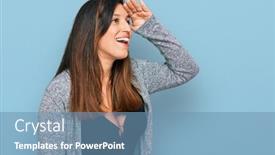  Presentation with beautiful hispanic woman - Theme featuring beautiful-hispanic-woman-wearing-casual background and a teal colored foreground