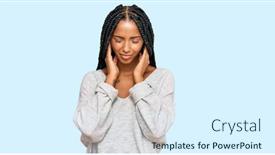  Presentation with arabian woman wearing hijab muslim - Slides having beautiful-hispanic-woman-wearing-casual background and a sky blue colored foreground