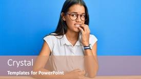  Presentation with beautiful hispanic woman - Amazing slide set having beautiful-hispanic-woman-wearing-casual backdrop and a coral colored foreground