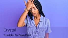  Presentation with beautiful hispanic woman - Audience pleasing presentation design consisting of beautiful-hispanic-woman-wearing-casual backdrop and a light blue colored foreground