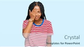  Presentation with beautiful hispanic woman - Audience pleasing PPT theme consisting of beautiful-hispanic-woman-wearing-casual backdrop and a sky blue colored foreground