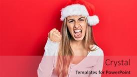  Presentation with beautiful hispanic woman - PPT theme consisting of beautiful-hispanic-woman-wearing-christmas background and a  colored foreground