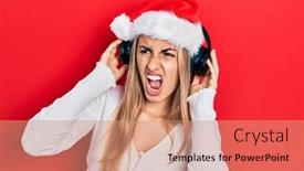  Presentation with beautiful hispanic woman - Theme featuring beautiful-hispanic-woman-wearing-christmas background and a  colored foreground