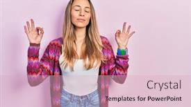  Presentation with beautiful hispanic woman - Cool new PPT layouts with beautiful-hispanic-woman-wearing-colored backdrop and a lemonade colored foreground