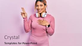  Presentation with beautiful hispanic woman - Slide deck having beautiful-hispanic-woman-wearing-gym background and a lemonade colored foreground