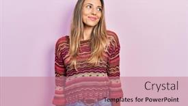  Presentation with beautiful hispanic woman - Presentation consisting of beautiful-hispanic-woman-wearing-hippie background and a coral colored foreground