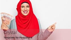  Presentation with islamic - Slide deck having beautiful-hispanic-woman-wearing-islamic background and a red colored foreground