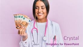  Presentation with beautiful hispanic woman - Beautiful slides featuring beautiful-hispanic-woman-wearing-medical backdrop and a lemonade colored foreground