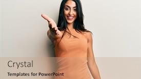  Presentation with beautiful hispanic woman - Presentation theme having beautiful-hispanic-woman-wearing-summer background and a  colored foreground