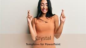  Presentation with hope - Slide set with beautiful-hispanic-woman-wearing-summer background and a coral colored foreground