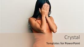  Presentation with woman crying - Audience pleasing PPT layouts consisting of beautiful-hispanic-woman-wearing-summer backdrop and a coral colored foreground
