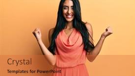  Presentation with summer celebration - Cool new theme with beautiful-hispanic-woman-wearing-summer backdrop and a red colored foreground