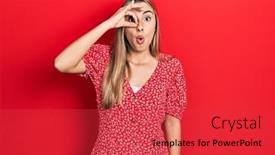  Presentation with beautiful hispanic woman - Slide deck with beautiful-hispanic-woman-wearing-summer background and a red colored foreground