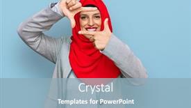  Presentation with beautiful hispanic woman - Colorful presentation enhanced with beautiful-hispanic-woman-wearing-traditional backdrop and a light blue colored foreground