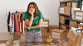  Presentation with beautiful hispanic woman - Slides consisting of beautiful-hispanic-woman-wearing-volunteer background and a coral colored foreground