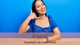  Presentation with beautiful hispanic woman - PPT theme having beautiful-hispanic-woman-with-nose background and a coral colored foreground