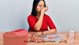  Presentation with beautiful hispanic woman - Presentation theme with beautiful-hispanic-woman-with-nose background and a coral colored foreground